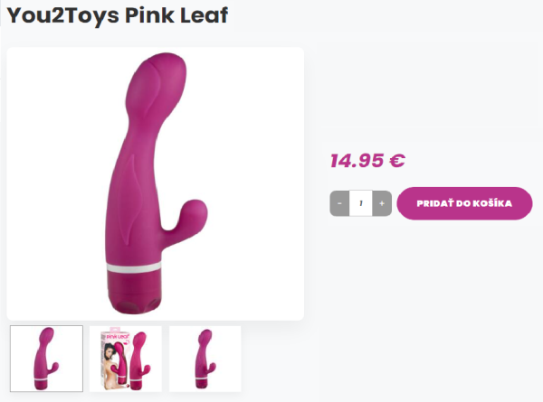 pink leaf vibrator s ramenom na klitoris